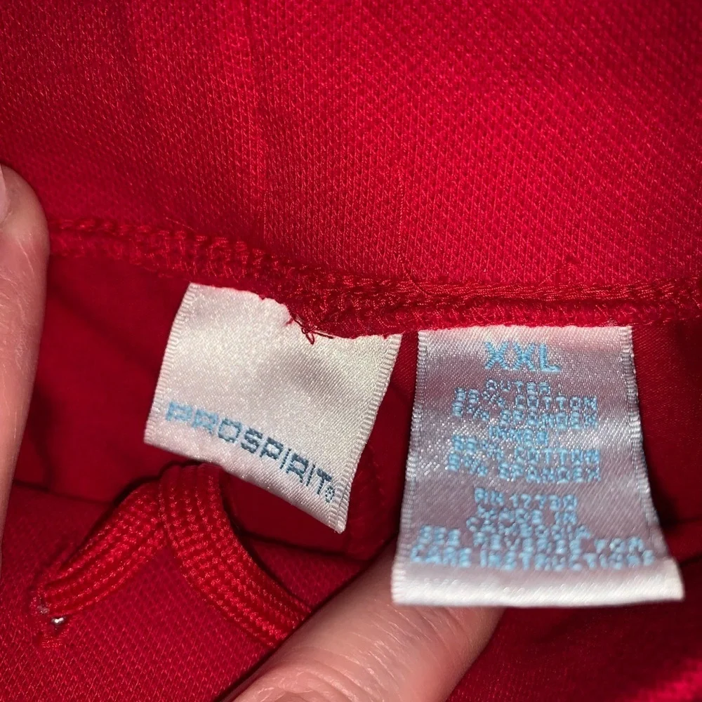 PROSPIRIT Red Mini Skort with white Stripes on the side XXL